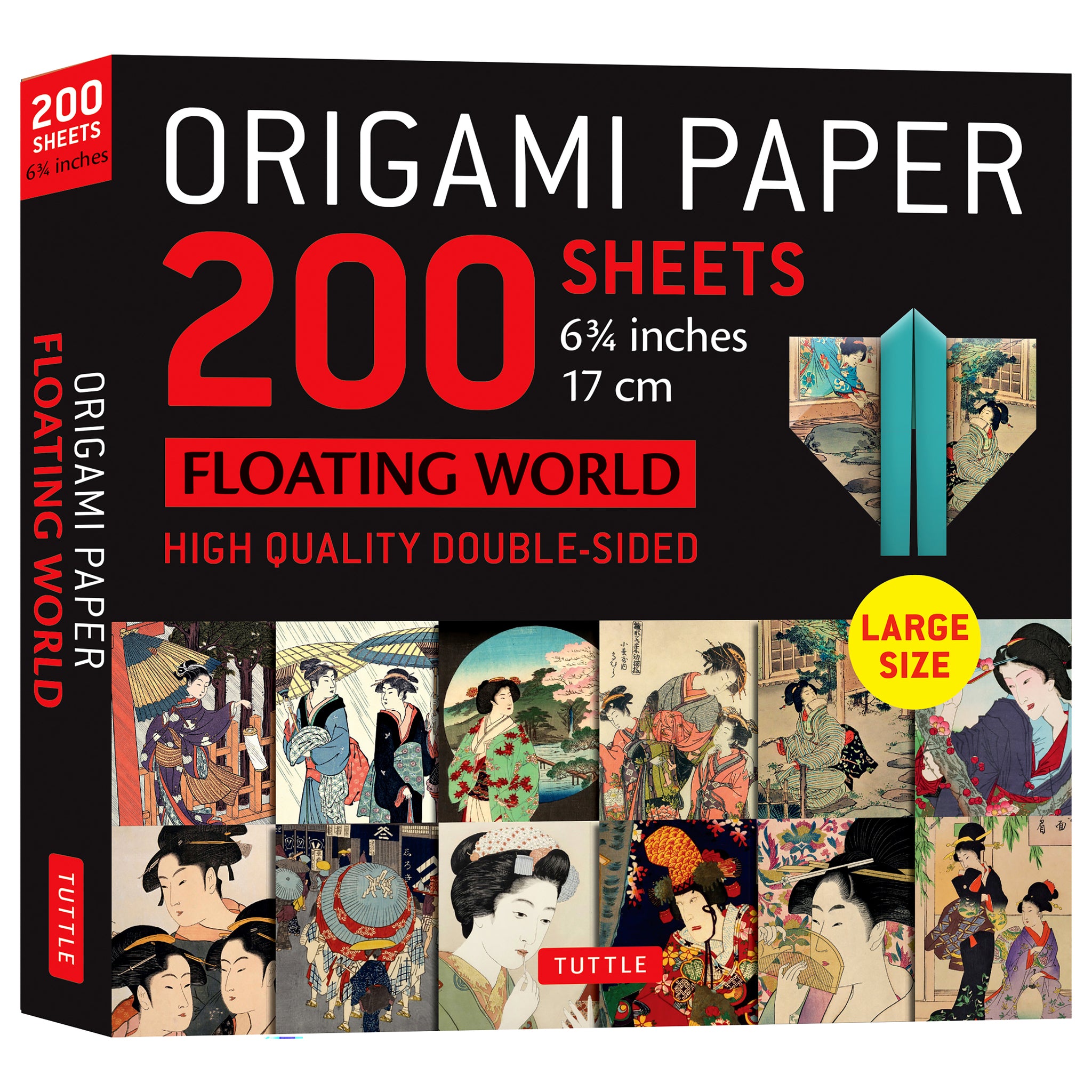 Cover image for Origami Paper 200 sheets Floating World 6 3/4" (17 cm) ISBN 9780804858533